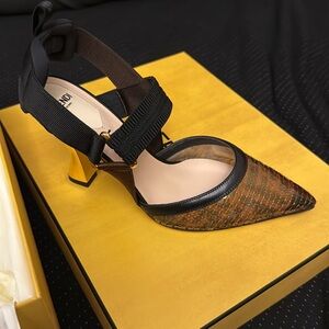 RARE Fendi Colibri Sequin Slingbacks